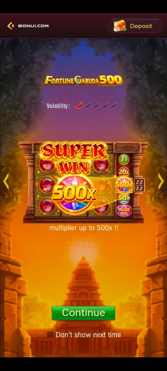 BONU1 Fortune Garuda game screen